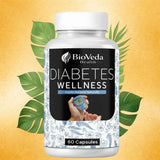 BioVeda Health Diabetes Wellness Capsules | Herbal Blood Sugar Support Supplement | Ayurvedic Formula for Insulin Balance, Metabolic Health & Daily Diabetic Care | Natural Wellness Capsules for Men & Women