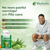 BioVeda Health Pilo Care Natural Capsules for Piles & Fissures | Herbal Support for Pain, Bleeding, Swelling & Digestive Comfort | Ayurvedic Formula for Hemorrhoid Care | 100% Natural Ingredients