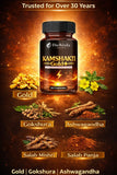 BioVeda Health Kamshakti Gold+ Capsules for Men | Herbal Energy, Stamina & Vitality Support | Ayurvedic Strength & Performance Wellness Formula | Natural Daily Wellness Capsules | 60 Capsules