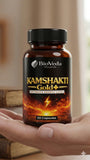 BioVeda Health Kamshakti Gold+ Capsules for Men | Herbal Energy, Stamina & Vitality Support | Ayurvedic Strength & Performance Wellness Formula | Natural Daily Wellness Capsules | 60 Capsules
